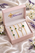 Set di Bracciali Coordinati in Agata Verde – Émeraude Élégance