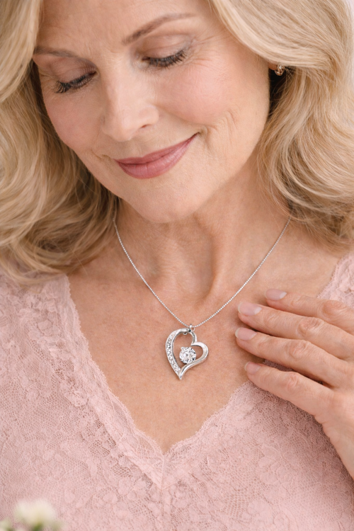 Amore Eterno - Collana con Quarzo Naturale Con un Biglietto Dedicato alla tua Mamma